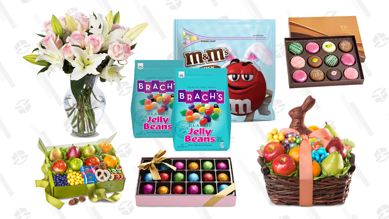 Gold Box de cestas de Pascua, dulces y flores | AmazonGráfico: Tercius Bufete